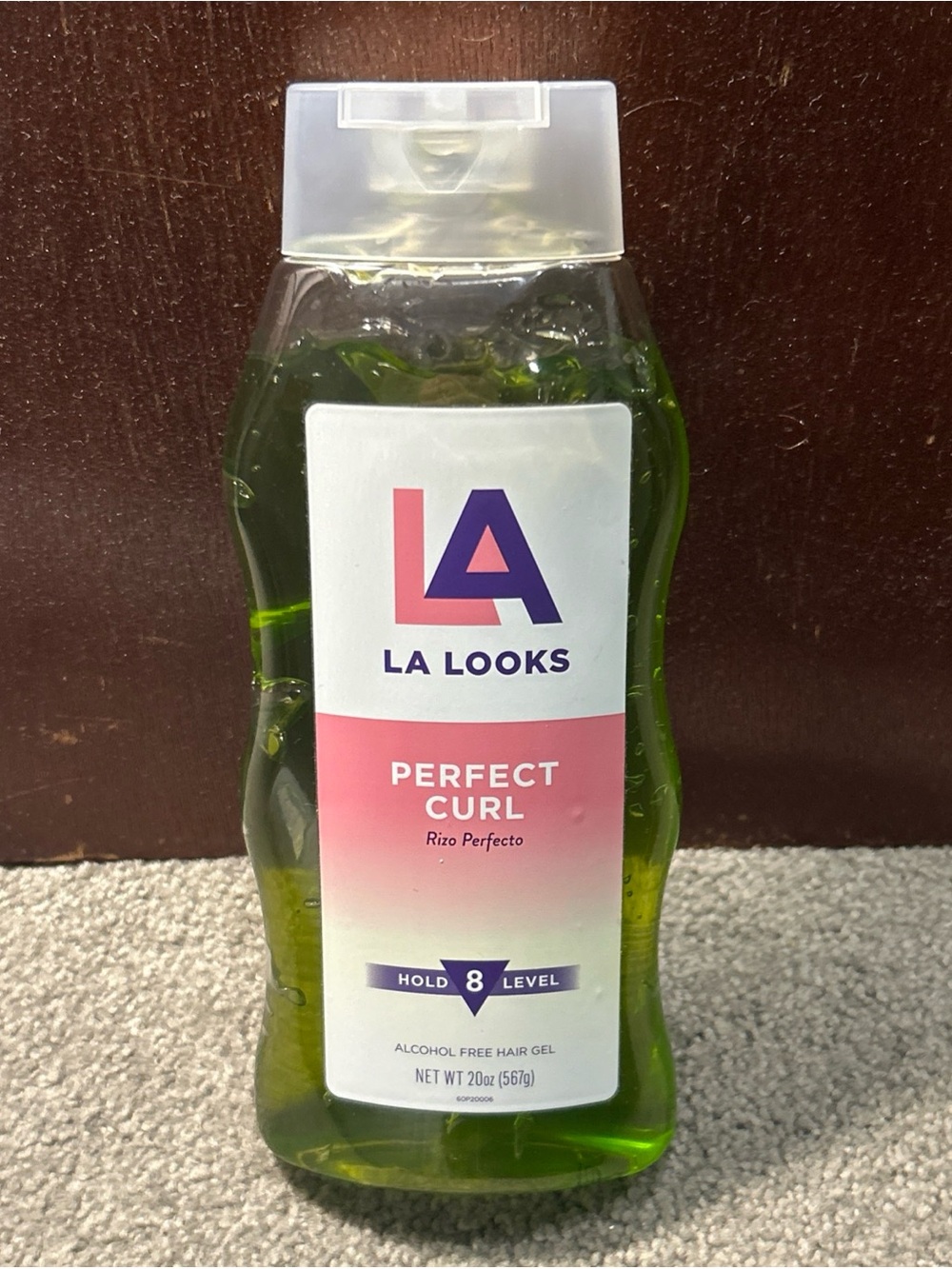 LA Looks Perfect Curl Hair Gel Level 8 Hold- Green Alcohol Free, 20oz